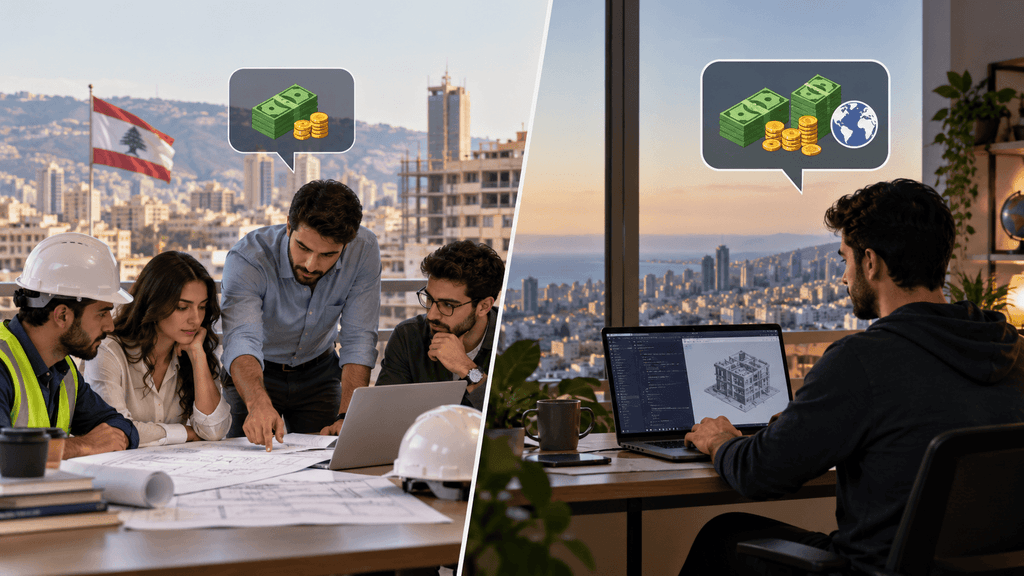 Remote engineering salaries in Lebanon 2026 compared with local salaries